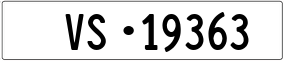 Trailer License Plate